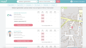 Cliquer pour prendre rendez-vous sur le site Maiia